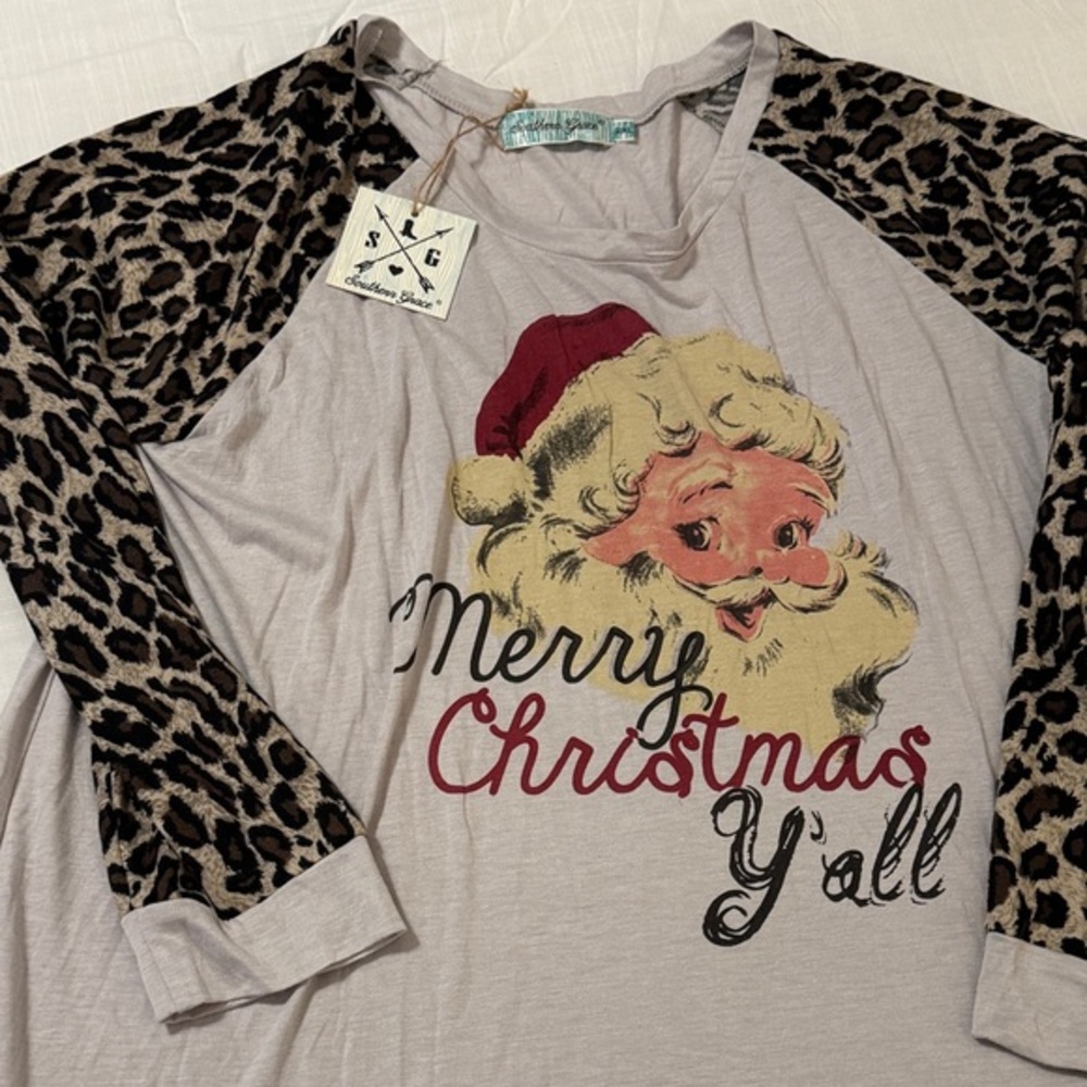 Southern Grace Gray Casual Top
